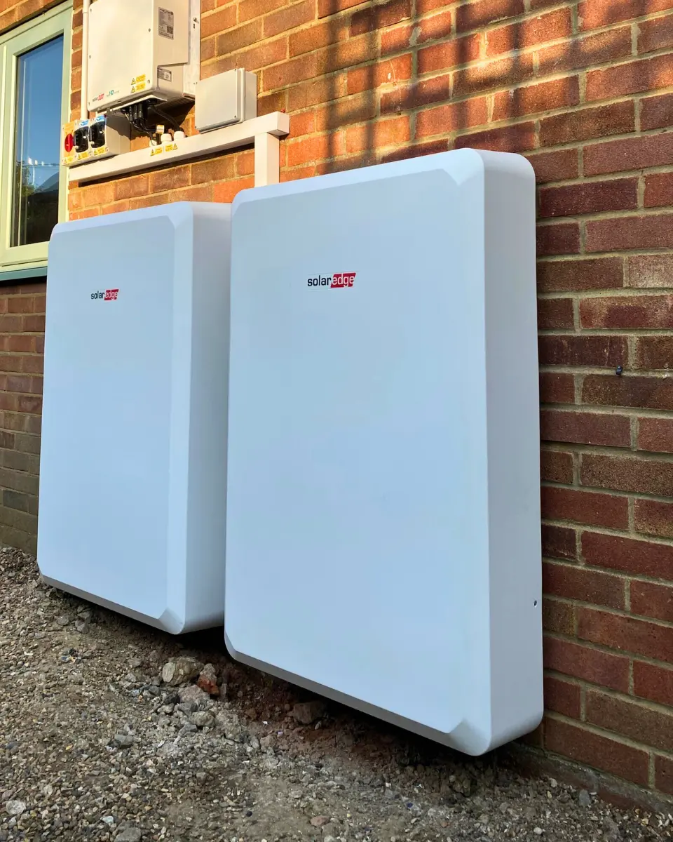 Home battery storage system installed in a residential property in Glasgow, Scotland