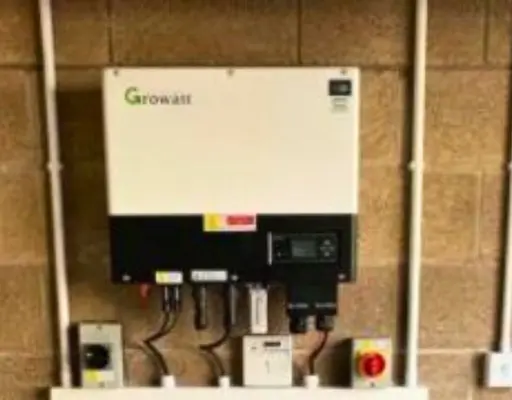 Solar battery storage system installed at a home in Edinburgh, Scotland