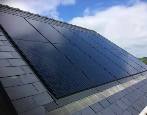 Solar PV system installed on a slate roof property in Stirling, Scotland